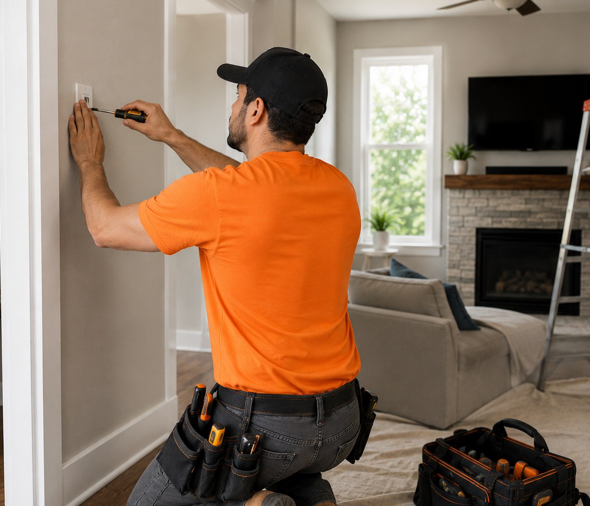 Sioux Fox handyman installing trim